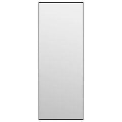 vidaXL uksepeegel, must, 30 x 80 cm, klaas ja alumiinium цена и информация | Зеркала | kaup24.ee