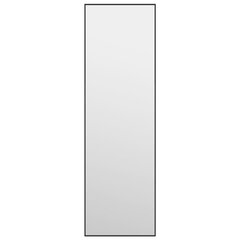 vidaXL uksepeegel, must, 30 x 100 cm, klaas ja alumiinium цена и информация | Подвесные зеркала | kaup24.ee