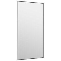 vidaXL uksepeegel, must, 40 x 80 cm, klaas ja alumiinium цена и информация | Зеркала | kaup24.ee