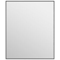 vidaXL uksepeegel, must, 50 x 60 cm, klaas ja alumiinium hind ja info | Peeglid | kaup24.ee