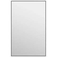 vidaXL uksepeegel, must, 50 x 80 cm, klaas ja alumiinium hind ja info | Peeglid | kaup24.ee
