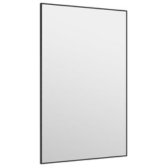 vidaXL uksepeegel, must, 50 x 80 cm, klaas ja alumiinium hind ja info | Peeglid | kaup24.ee