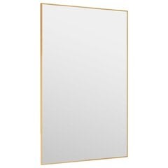 vidaXL uksepeegel, kuldne, 50 x 80 cm, klaas ja alumiinium цена и информация | Подвесные зеркала | kaup24.ee