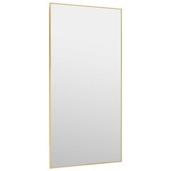 vidaXL uksepeegel, kuldne, 50 x 100 cm, klaas ja alumiinium цена и информация | Зеркальца | kaup24.ee