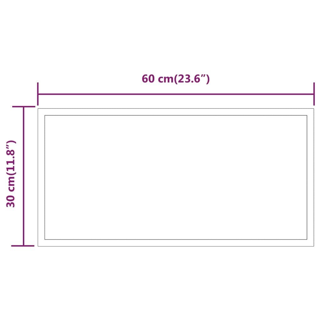 vidaXL LED-vannitoapeegel, 60x30 cm hind ja info | Peeglid | kaup24.ee