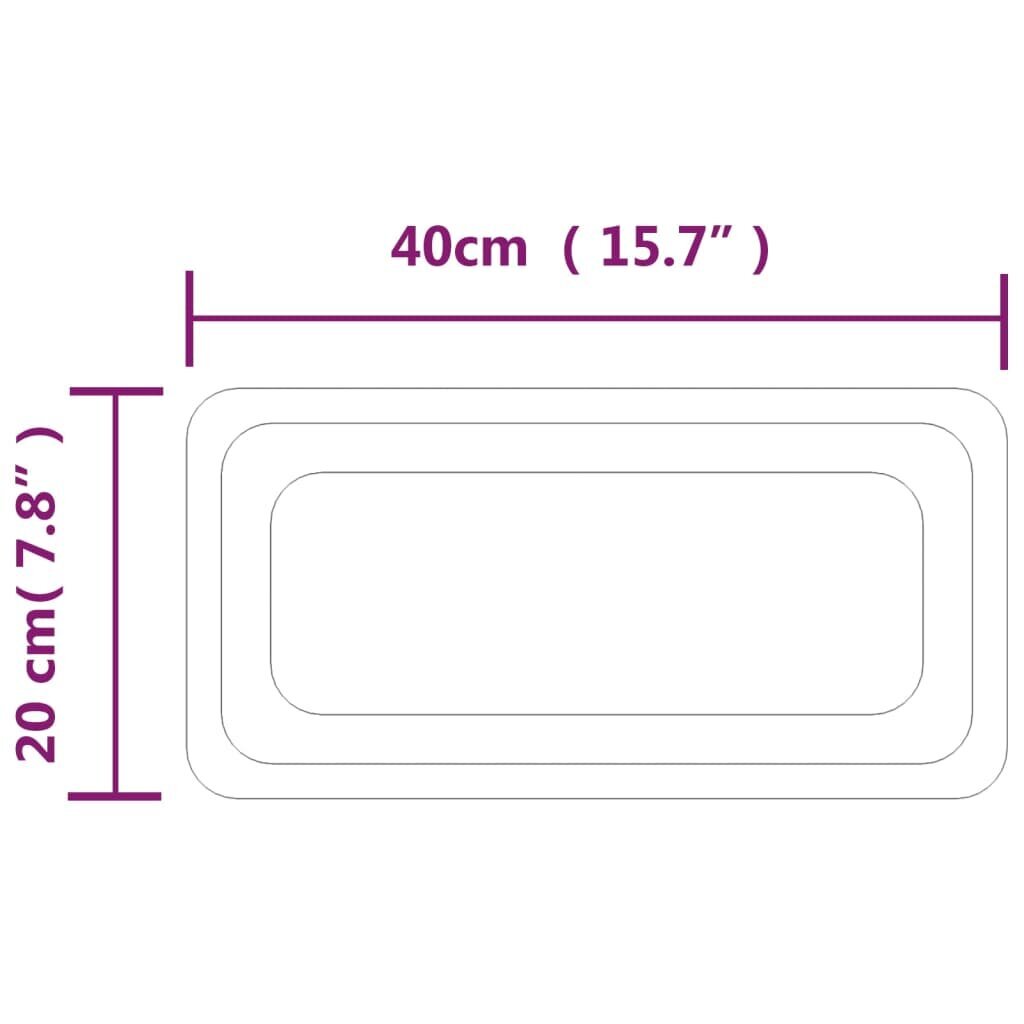vidaXL LED-vannitoapeegel, 40x20 cm hind ja info | Peeglid | kaup24.ee