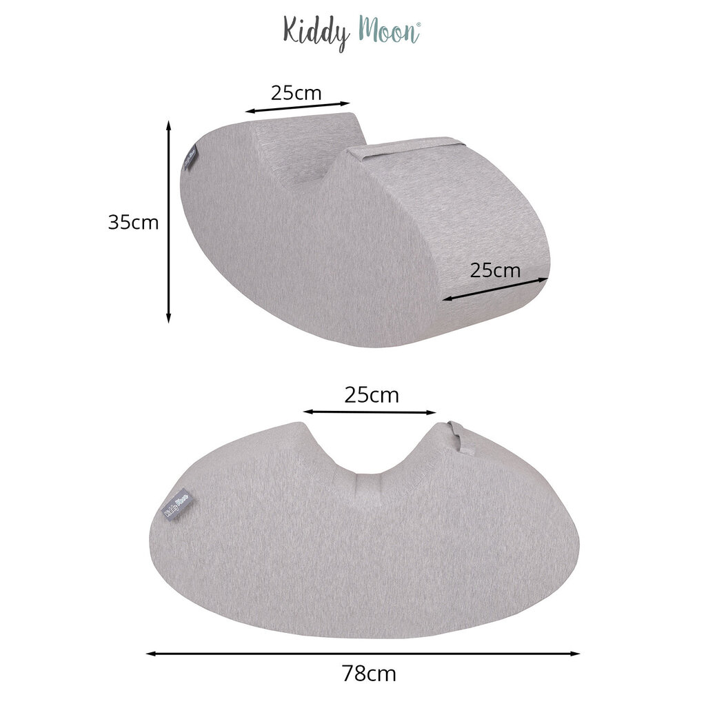 KiddyMoon Foam Soft Seesaw Rocker Ride-On Hopper Bean Bouncy Jumping mängimine lastele, Montessori mänguasi lastele valmistatud vahust sertifitseeritud, valmistatud ELis, tumehall цена и информация | Imikute mänguasjad | kaup24.ee