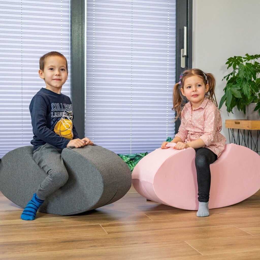 KiddyMoon Foam Soft Seesaw Rocker Ride-On Hopper Bean Bouncy Jumping mängimine lastele, Montessori mänguasi lastele valmistatud vahust sertifitseeritud, valmistatud ELis, tumehall hind ja info | Imikute mänguasjad | kaup24.ee