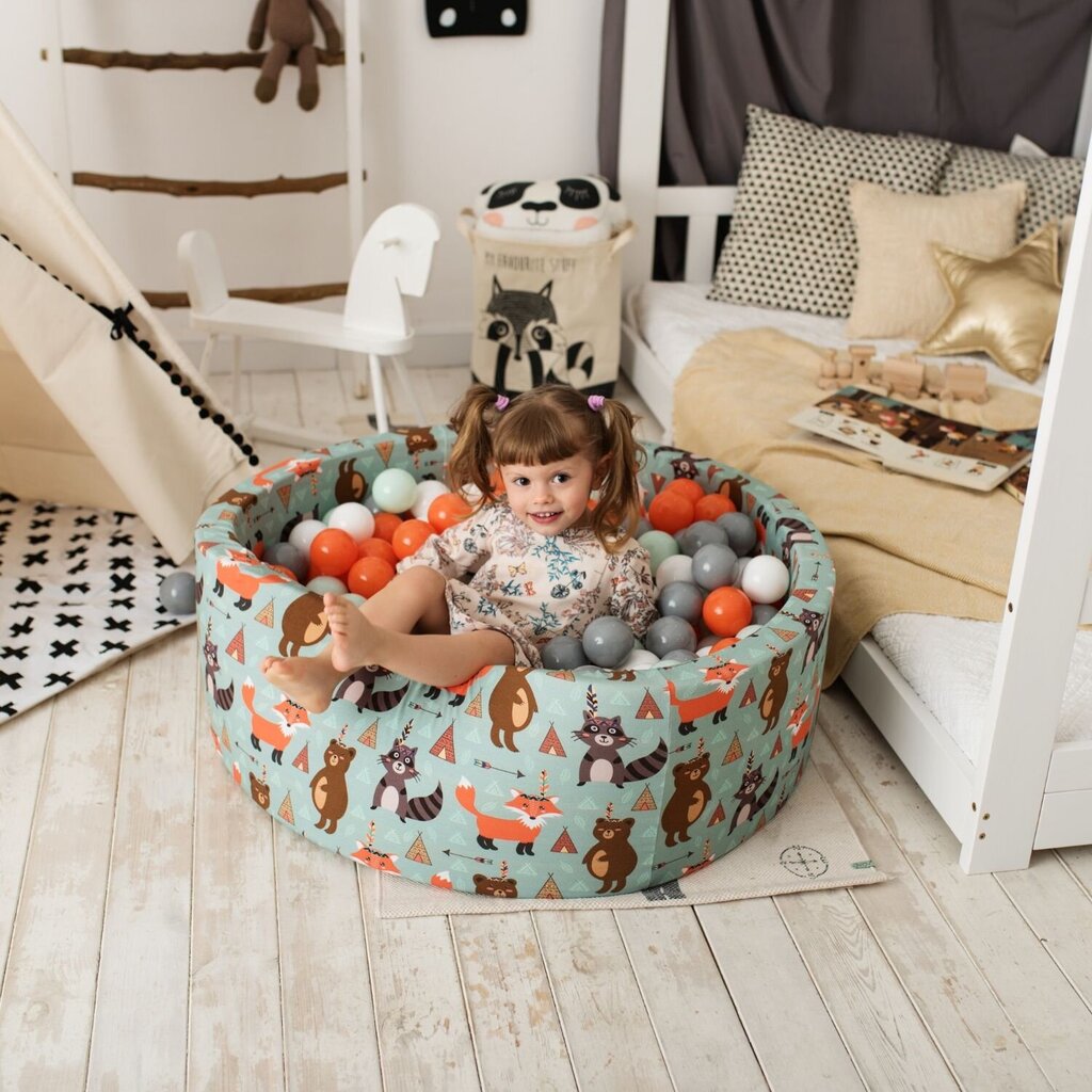 KiddyMoon beebi vahtpolster pallidega 90x30cm/NO pallid ∅ 7cm / 2.75in Round Made in EU, lambad цена и информация | Imikute mänguasjad | kaup24.ee