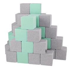 Мягкие блоки KiddyMoon, 48 шт., серые/зеленые цена и информация | Игрушки для малышей | kaup24.ee