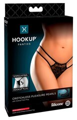 Aluspüksid anaaltapiga HookUp Crotchless Pleasure Pearls, must hind ja info | Anaallelud | kaup24.ee