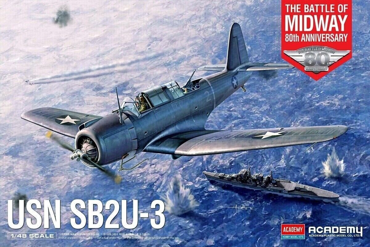 Liimitav mudel Academy Hobby 12350 USN SB2U-3 "Battle of Midway" 80th Anniversary 1/48 цена и информация | Liimitavad mudelid | kaup24.ee