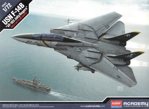 Liimitav mudel Academy Hobby 12578 USN F-14B "VF-103 Jolly Rogers 1/72 hind ja info | Liimitavad mudelid | kaup24.ee