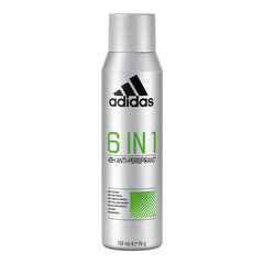 Deodorant Adidas 6 in 1, 150 ml hind ja info | Deodorandid | kaup24.ee