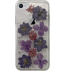 PURO Glam Hippie Chic Cover - Etui iPhone 8 / 7 / 6s / 6 (prawdziwe płatki kwiatów fioletowe) цена и информация | Чехлы для телефонов | kaup24.ee