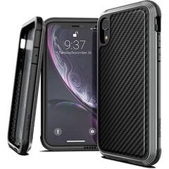 X-Doria Defense Lux - Etui aluminiowe iPhone XR (Drop test 3m) (Black Carbon Fiber) hind ja info | Telefoni kaaned, ümbrised | kaup24.ee