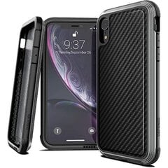 X-Doria Defense Lux - Etui aluminiowe iPhone XR (Drop test 3m) (Black Carbon Fiber) цена и информация | Чехлы для телефонов | kaup24.ee