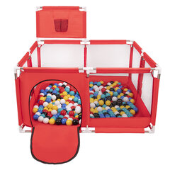 Квадратный манеж Selonis с 200 мячами, красный: черный/белый/красный/голубой цена и информация | Игрушки для малышей | kaup24.ee