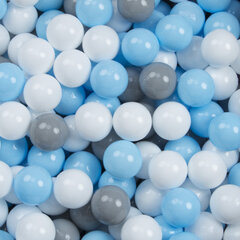 Мягкий круглый бассейн для мячей Selonis Toddler Foam, 70x30 см/150 шаров, светло-серый: серый/белый/голубой цена и информация | Игрушки для малышей | kaup24.ee