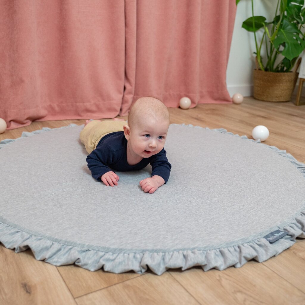 KiddyMoon vahtmaterjalist mängumatt Ø 90cm lastele Montessori pehme laste mänguväljaku põrandale väikelastele ja beebidele roomamismatt pehme mänguasja vaip lastele lasteaias ja mängutoas, valmistatud цена и информация | Tegelustekid | kaup24.ee