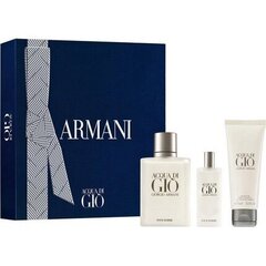 Подарочный комплект для мужчин Giorgio Armani Acqua di Gio Pour Homme EDT, 100 мл цена и информация | Мужские духи | kaup24.ee