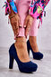 Naiste kõrge kontsaga kingad Navy, sinine hind ja info | Naiste kingad | kaup24.ee