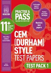 Practise and Pass 11plus CEM Test Papers - Test Pack 1, Test pack 1, Practise and Pass 11plus CEM Test Papers - Test Pack 1 цена и информация | Книги для подростков и молодежи | kaup24.ee