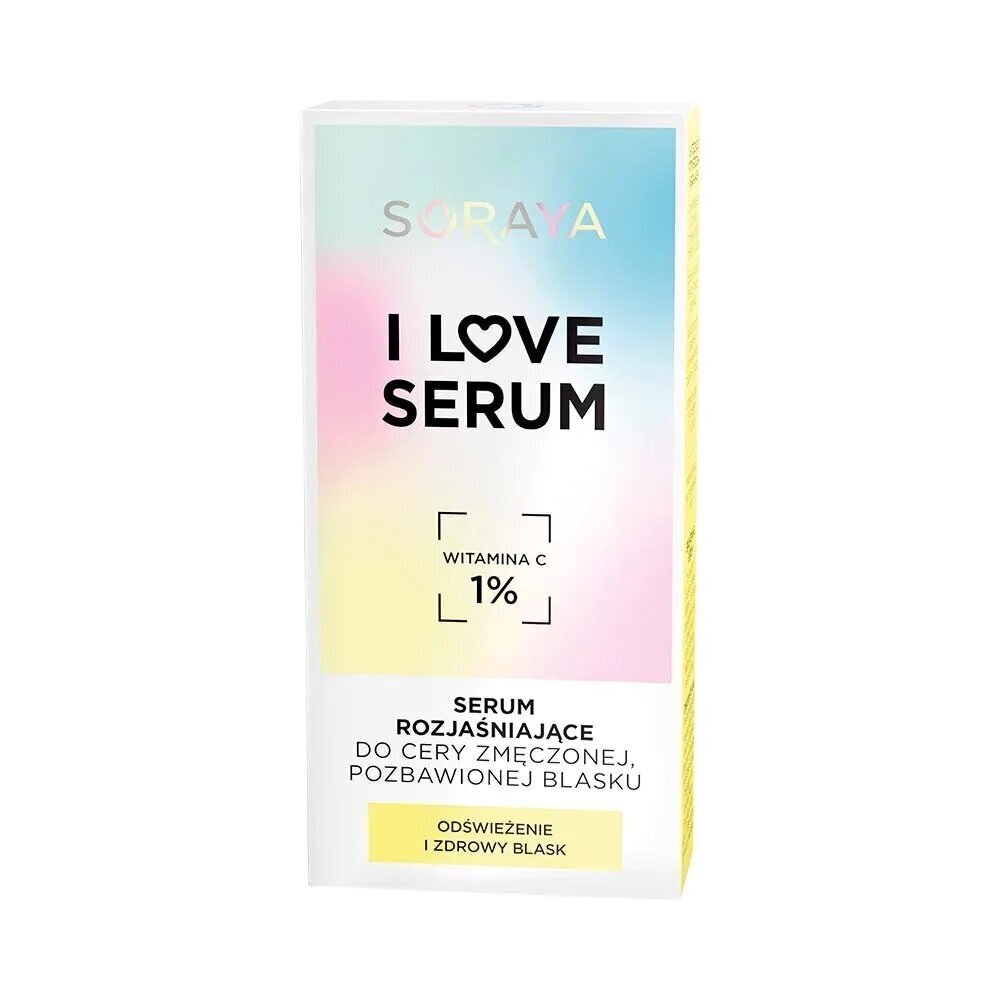 Helendav seerum väsinud ja hallile nahale Soraya I Love Serum, 30ml hind ja info | Näoõlid, seerumid | kaup24.ee