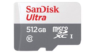 SanDisk Ultra microSD 512 GB MicroSDXC цена и информация | Карты памяти для телефонов | kaup24.ee