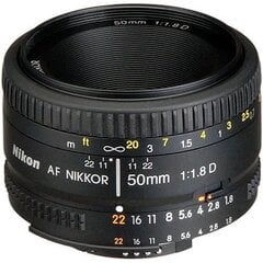 Nikon AF Nikkor 50mm f/1.8D hind ja info | Nikon Mobiiltelefonid, foto-, videokaamerad | kaup24.ee