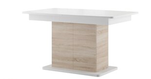 Раскладной стол Star 03, белый/дуб цена и информация | Кухонные и обеденные столы | kaup24.ee