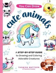 You Can Draw Cute Animals: A Step-by-Step Guide to Drawing and Coloring Adorable Creatures hind ja info | Kunstiraamatud | kaup24.ee