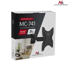 Maclean MC-741 Braket for TV or monitor 13-42 '' 25kg black hind ja info | Kaablid ja juhtmed | kaup24.ee