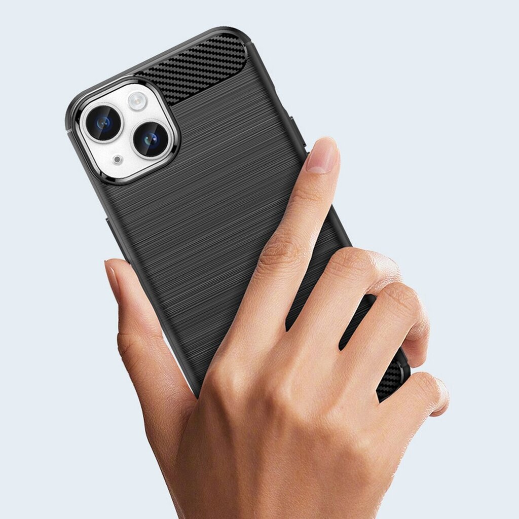 Telefoniümbris Carbon Case for iPhone 14 Plus flexible gel back cover, must цена и информация | Telefoni kaaned, ümbrised | kaup24.ee