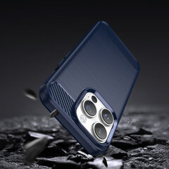 Telefoniümbris Carbon Case iPhone 14 Pro flexible gel back cover, sinine hind ja info | Telefoni kaaned, ümbrised | kaup24.ee