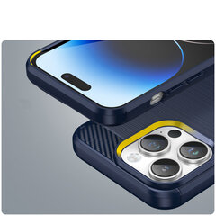 Telefoniümbris Carbon Case for iPhone 14 Pro Max flexible gel back cover, sinine hind ja info | Telefoni kaaned, ümbrised | kaup24.ee