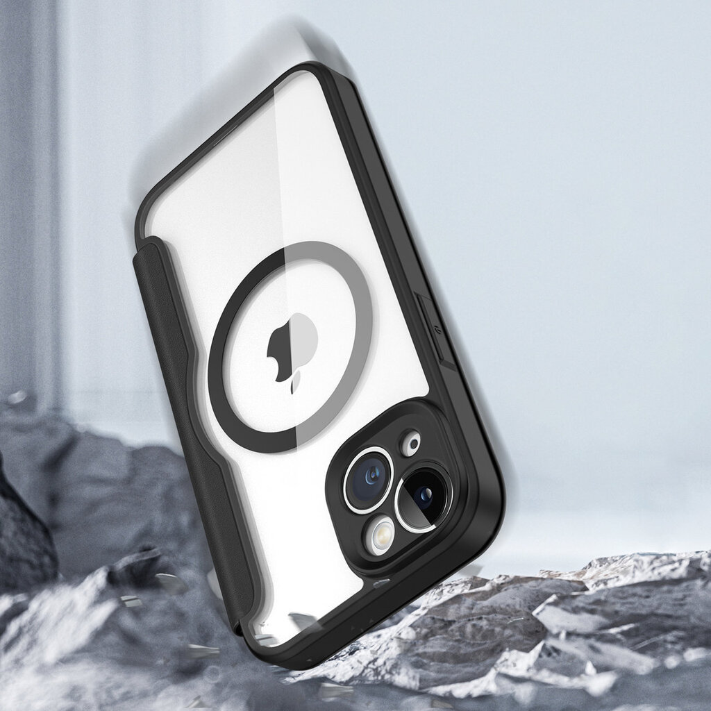 Telefoniümbris Dux Ducis Skin X Pro case iPhone 14 MagSafe magnetic flip case, must hind ja info | Telefoni kaaned, ümbrised | kaup24.ee