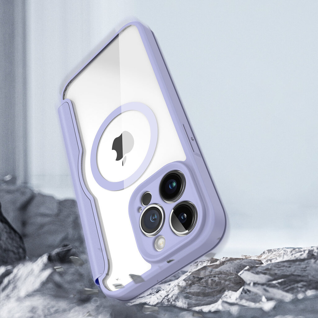 Telefoniümbris Dux Ducis Skin X Pro Case iPhone 14 Pro Max Magnetic MagSafe Flip Case, lilla цена и информация | Telefoni kaaned, ümbrised | kaup24.ee