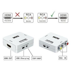 Video konverteerimise adapter RCA - HDMI цена и информация | Адаптеры и USB-hub | kaup24.ee