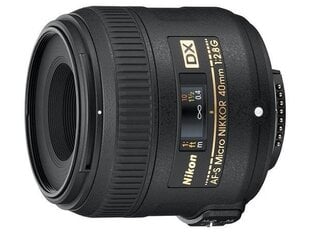 Nikon AF-S DX Micro NIKKOR 40mm f/2.8G ED hind ja info | Nikon Mobiiltelefonid, foto-, videokaamerad | kaup24.ee