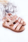 Laste läikivad sandaalid, ussimustriga Pink Natalie 15324-69 цена и информация | Laste sandaalid | kaup24.ee