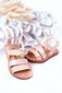 Laste läikivad sandaalid, ussimustriga Pink Natalie 15324-69 цена и информация | Laste sandaalid | kaup24.ee