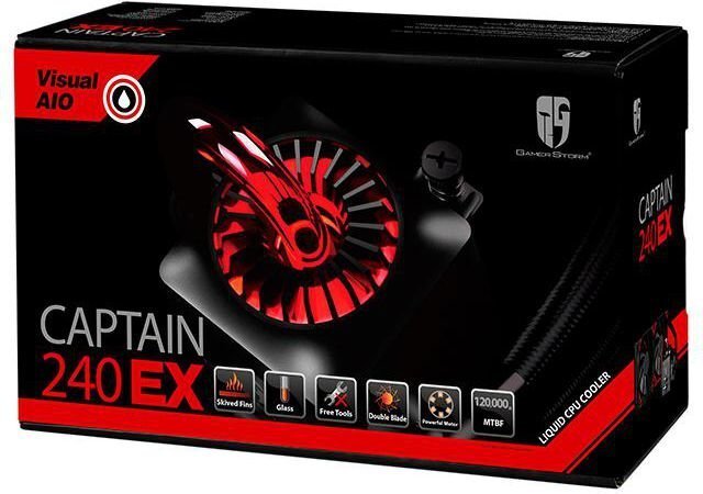 Deepcool liquid cpu cooler "Captain 240 EX" deepcool "Captain 240EX " universal cpu liquid cooler, 240mm radiator, Universal hind ja info | Vesijahutused - komplektid | kaup24.ee