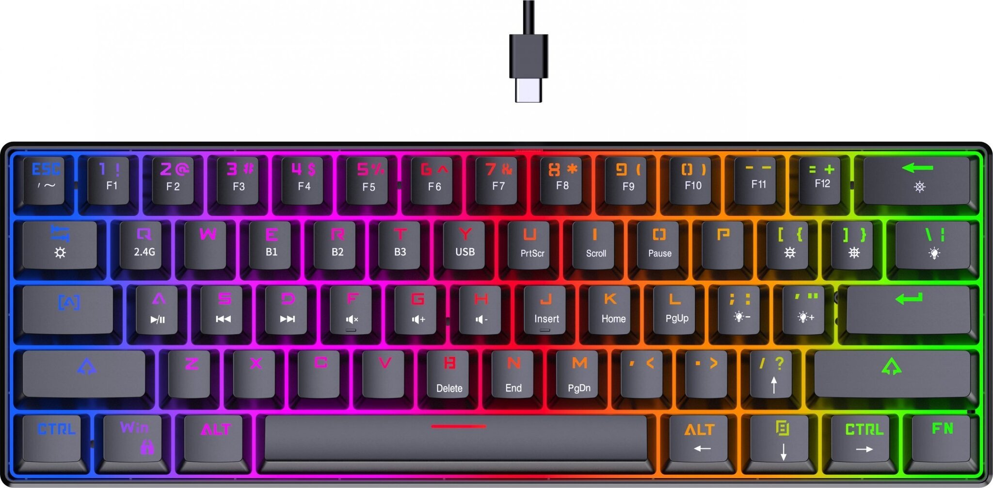 Preyon Brown All Claw Gateron Brown Hot Swap PBAC61B цена и информация | Klaviatuurid | kaup24.ee