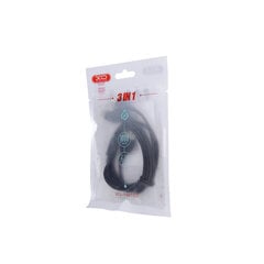 Кабель XO 3in1 cable USB - Lightning + USB-C + microUSB 1,0 м, 2,1A, black NB103 цена и информация | Кабели для телефонов | kaup24.ee