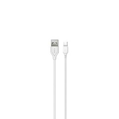 XO cable USB - microUSB 1,0 m 2,1A white NB103 цена и информация | Кабели для телефонов | kaup24.ee