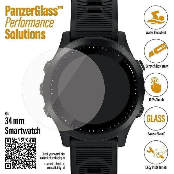 PanzerGlass Galaxy Watch 3 34mm Garmin Forerunner 645/645 Music / Fossil Q Venture Gen 4 / Skagen Falster 2 &quot; hind ja info | Nutikellade ja nutivõrude tarvikud | kaup24.ee