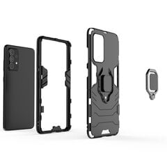 Ring Armor Case Kickstand Tough Rugged Cover for Samsung Galaxy A52s 5G / A52 5G / A52 4G black (Black) hind ja info | Telefoni kaaned, ümbrised | kaup24.ee