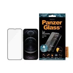 PanzerGlass Pro E2E Super + iPhone 12/12 Pro Case Friendly AntiBacterial MicroFracture black / black цена и информация | Ekraani kaitsekiled | kaup24.ee