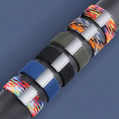 Strap Fabric Watch Band Ultra / 8/7/6 / SE / 5/4/3/2 (49mm / 45mm / 44mm / 42mm) Braided Fabric Strap Watch Bracelet Black and White (Black) цена и информация | Аксессуары для смарт-часов и браслетов | kaup24.ee